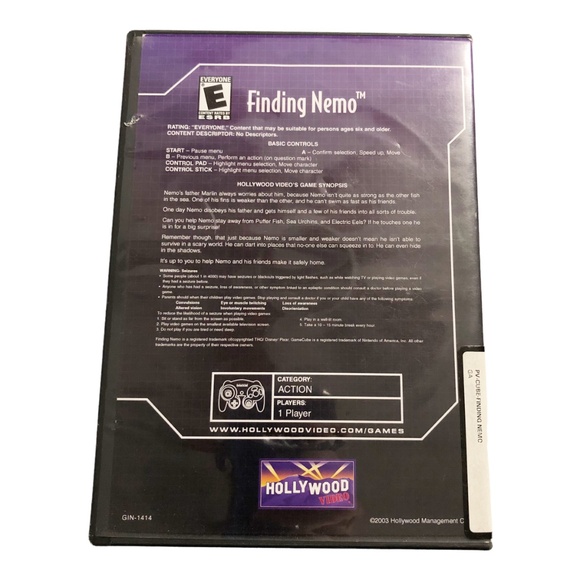 Disney Pixar Finding Nemo Gamecube Video Game - Picture 5 of 5
